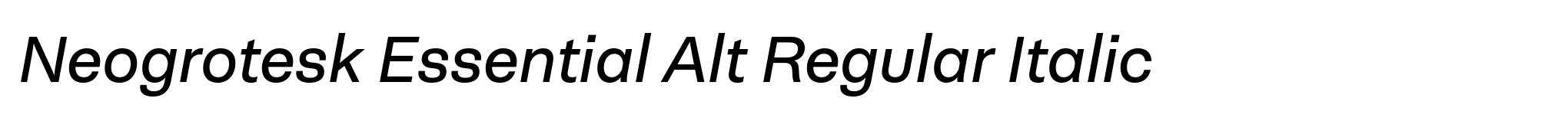 Neogrotesk Essential Alt Regular Italic image